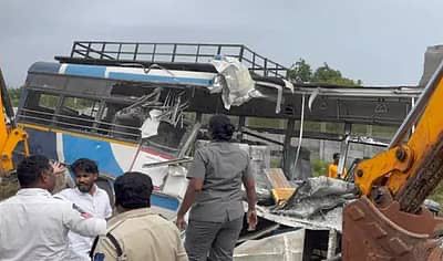 Deadly accident between lorry and bus took 20 live