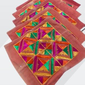 Multicolored Cotton Cushion