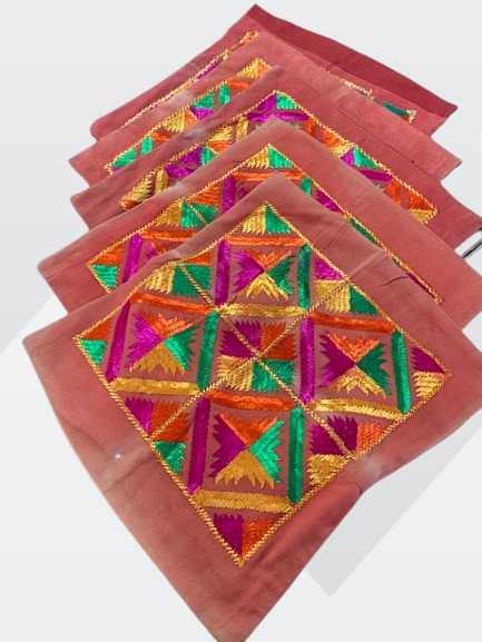 Multicolored Cotton Cushion