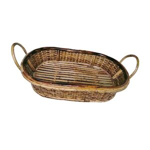 Handmade Cane Tray with Handles